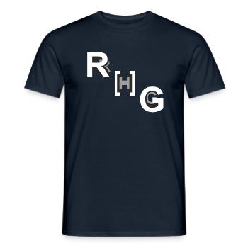 RHG-RH`GAU - Männer T-Shirt - Navy - Vorne - AI Model Male 178 light (178cm)