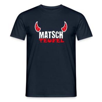 Muddy run shirt Teamshirt Matsch mud Lauf Schlamm - Männer T-Shirt - Navy - Vorne - AI Model Male 178 light (178cm)