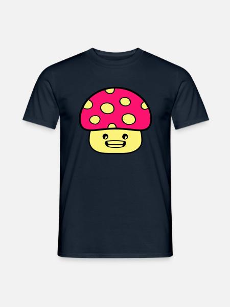Pilz Comic - Männer T-Shirt - Navy