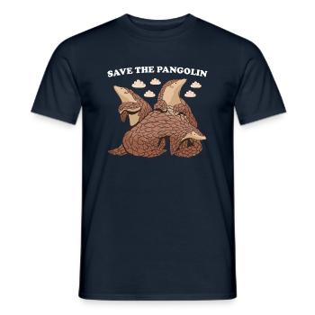 Save The Pangolin Pangolin - Männer T-Shirt - Navy - Vorne - AI Model Male 178 light (178cm)