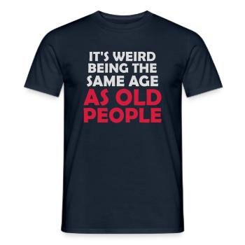 being old people age - Men's T-Shirt - navy - Front - AI Model Male 178 light (178cm)