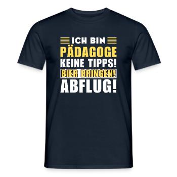 Ich bin Pädagoge - Keine Tipps! Bier bringen - Männer T-Shirt - Navy - Vorne - AI Model Male 178 light (178cm)