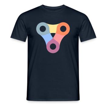 Bicycle chain - Men's T-Shirt - navy - Front - AI Model Male 178 light (178cm)