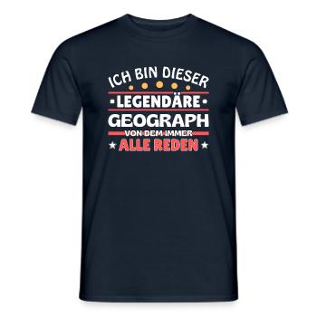 Ich bin dieser legendäre Geograph - Männer T-Shirt - Navy - Vorne - AI Model Male 178 light (178cm)