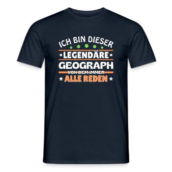 Ich bin dieser legendäre Geograph - Männer T-Shirt - Navy - Vorne - AI Model Male 178 light (178cm)
