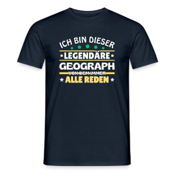 Ich bin dieser legendäre Geograph - Männer T-Shirt - Navy - Vorne - AI Model Male 178 light (178cm)