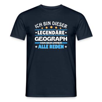 Ich bin dieser legendäre Geograph - Männer T-Shirt - Navy - Vorne - AI Model Male 178 light (178cm)