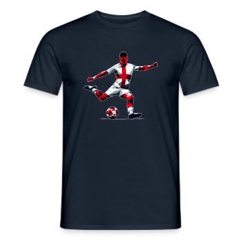 Soccer England - Men's T-Shirt - navy - Front - AI Model Male 178 light (178cm)