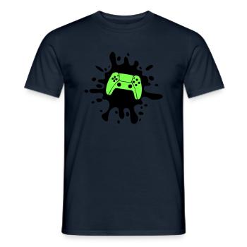 Gamer Gamepad Blobs - Men's T-Shirt - navy - Front - AI Model Male 178 light (178cm)