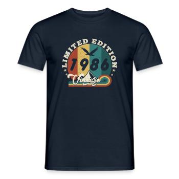 Vintage 1987 Retro - Best Seller - Men's T-Shirt - navy - Front - AI Model Male 178 light (178cm)
