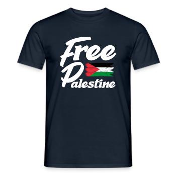 Drapeau de la Palestine - T-shirt homme - marine - Devant - AI Model Male 178 light (178cm)