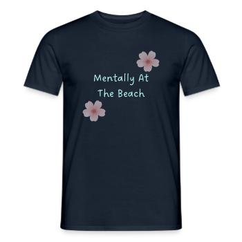 Mentally at the Beach – Dreamy Summer Soft Girl - Men's T-Shirt - navy - Front - AI Model Male 178 light (178cm)