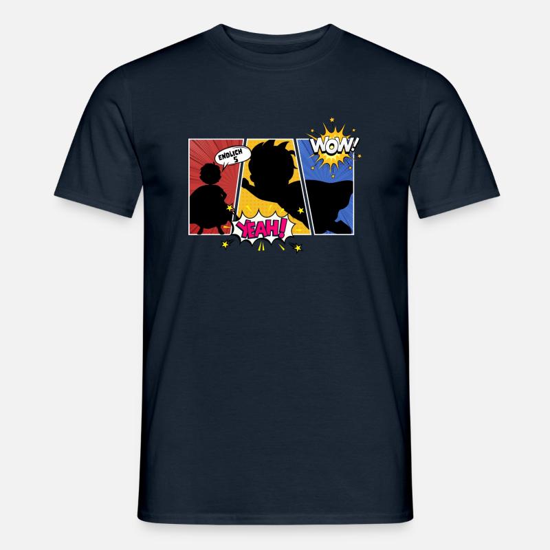 Endlich 5 Superheld - Männer T-Shirt - Navy