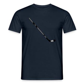 Stick Ice Hockey - Men's T-Shirt - navy - Front - AI Model Male 178 light (178cm)