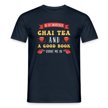 Chai Latte Tee trinken Teetrinker - Männer T-Shirt - Navy - Vorne - AI Model Male 178 light (178cm)