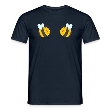 Bienchen - Männer T-Shirt - Navy - Vorne - AI Model Male 178 light (178cm)