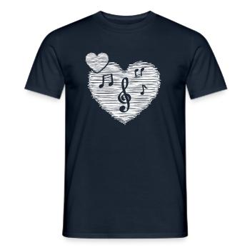 Amateurs de musique sur bande - T-shirt homme - marine - Devant - AI Model Male 178 light (178cm)