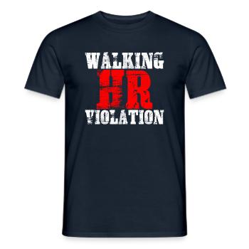 Violation de Walking Hr 2 - T-shirt homme - marine - Devant - AI Model Male 178 light (178cm)