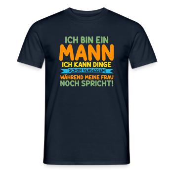 Ich Bin Ein Mann - Männer T-Shirt - Navy - Vorne - AI Model Male 178 light (178cm)