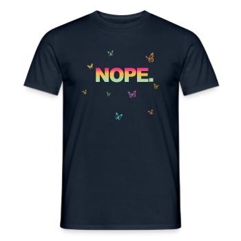 NOPE - sei kein ja-Sager! - Männer T-Shirt - Navy - Vorne - AI Model Male 178 light (178cm)