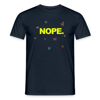 NOPE - sei kein ja-Sager! - Männer T-Shirt - Navy - Vorne - AI Model Male 178 light (178cm)