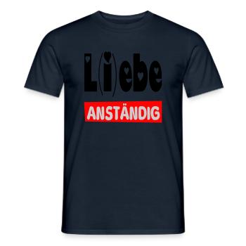 lebe anständig II - Männer T-Shirt - Navy - Vorne - AI Model Male 178 light (178cm)