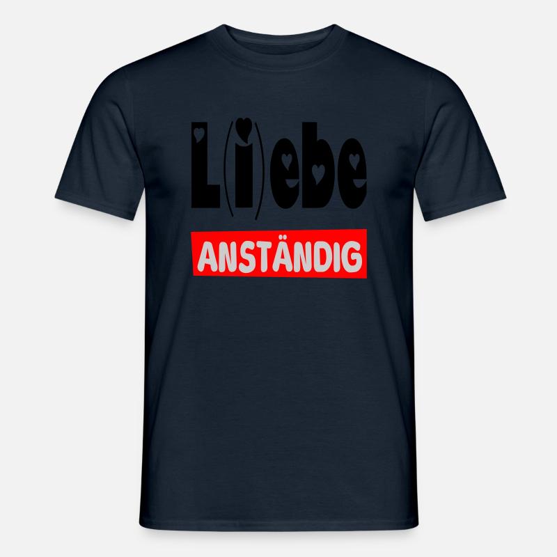 lebe anständig II - Männer T-Shirt - Navy