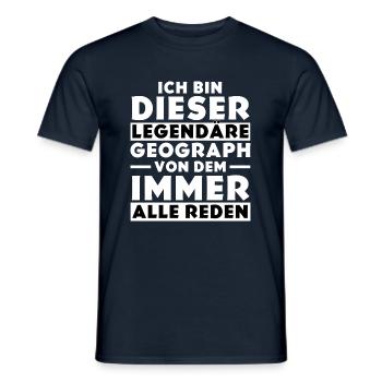 Ich bin dieser legendäre Geograph - Männer T-Shirt - Navy - Vorne - AI Model Male 178 light (178cm)