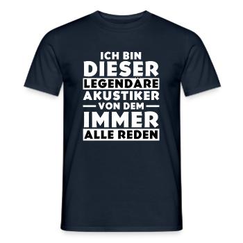 Ich bin dieser legendäre Akustiker - Männer T-Shirt - Navy - Vorne - AI Model Male 178 light (178cm)
