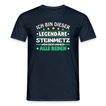 Ich bin dieser legendäre Steinmetz - Männer T-Shirt - Navy - Vorne - AI Model Male 178 light (178cm)