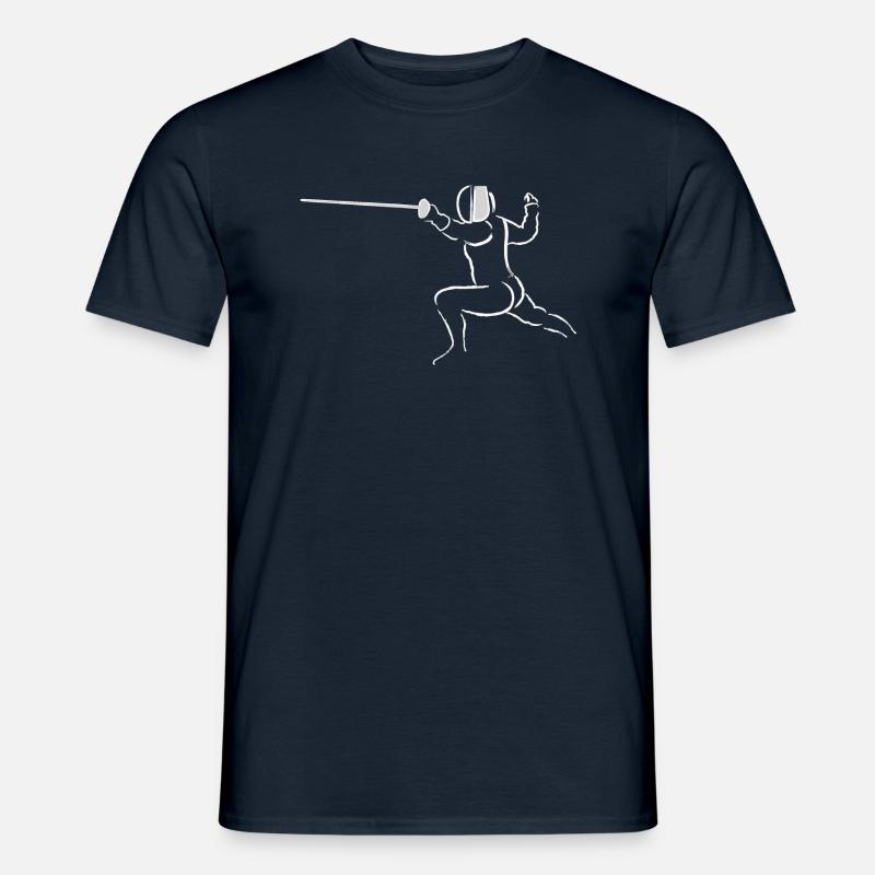 Fechten - Männer T-Shirt - Navy