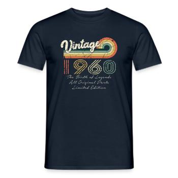 Génial depuis 1960 anniversaire 1960 millésime 196 - T-shirt homme - marine - Devant - AI Model Male 178 light (178cm)