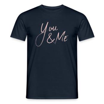 YOU & ME - Männer T-Shirt - Navy - Vorne - AI Model Male 178 light (178cm)