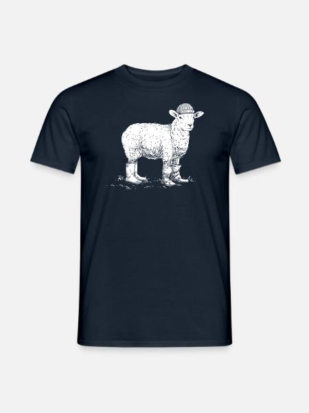 Nordsee Schaf Ostsee Geschenkidee - Männer T-Shirt - Navy