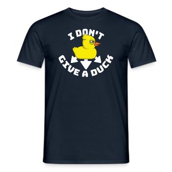 Lustig Ich gebe keine Ente Gummienten Sarkasmus - Männer T-Shirt - Navy - Vorne - AI Model Male 178 light (178cm)