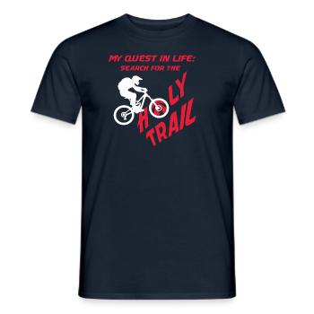 Search for the Holy Trail - Männer T-Shirt - Navy - Vorne - AI Model Male 178 light (178cm)