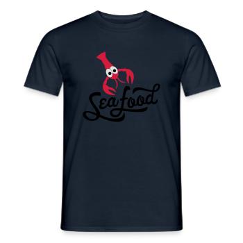 seafood - Men's T-Shirt - navy - Front - AI Model Male 178 light (178cm)
