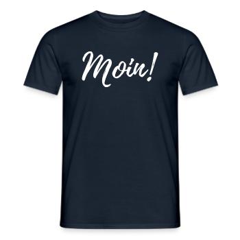 Moin! - Männer T-Shirt - Navy - Vorne - AI Model Male 178 light (178cm)