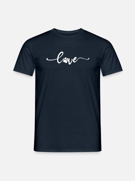 Hundepfote Dog paw Hund Dog Hundefreund Idee - Männer T-Shirt - Navy