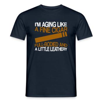I'm Aging Like A Fine Cigar 4 - Männer T-Shirt - Navy - Vorne - AI Model Male 178 light (178cm)