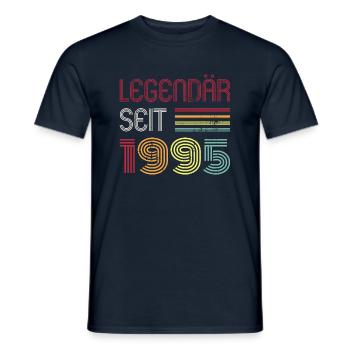 Legendär Seit 1995 Jahr Retro 95er Jahrgang - Männer T-Shirt - Navy - Vorne - AI Model Male 178 light (178cm)