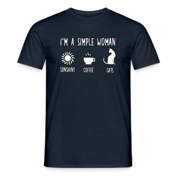 Chemise Great Cat Ladies pour les propriétaires de chats - T-shirt homme - marine - Devant - AI Model Male 178 light (178cm)