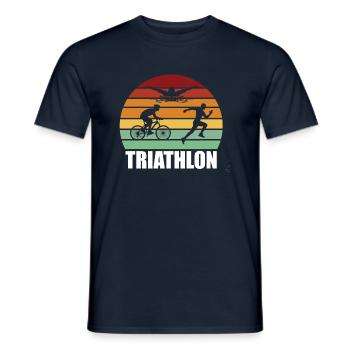 Natation Vélo Course à pied - T-shirt homme - marine - Devant - AI Model Male 178 light (178cm)