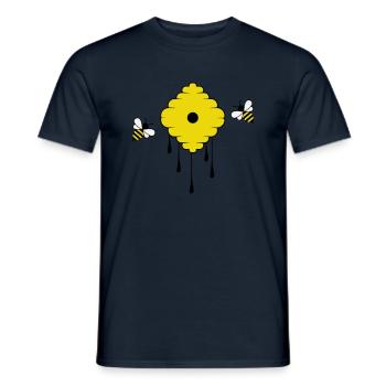 honey bees - Männer T-Shirt - Navy - Vorne - AI Model Male 178 light (178cm)