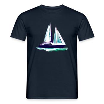 Sailing Ship Sailing Sailing Sailing Sailing Boat - Men's T-Shirt - navy - Front - AI Model Male 178 light (178cm)