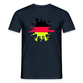 farbklecks deutschland - Männer T-Shirt - Navy - Vorne - AI Model Male 178 light (178cm)
