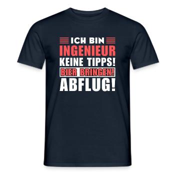 Ich bin Ingenieur - Keine Tipps! Bier bringen! - Männer T-Shirt - Navy - Vorne - AI Model Male 178 light (178cm)
