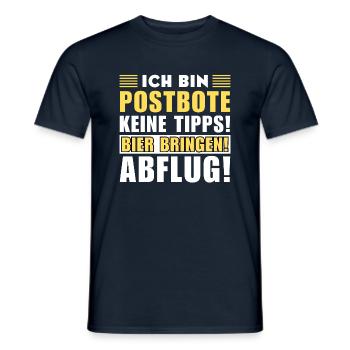 Ich bin Postbote - Keine Tipps! Bier bringen - Männer T-Shirt - Navy - Vorne - AI Model Male 178 light (178cm)