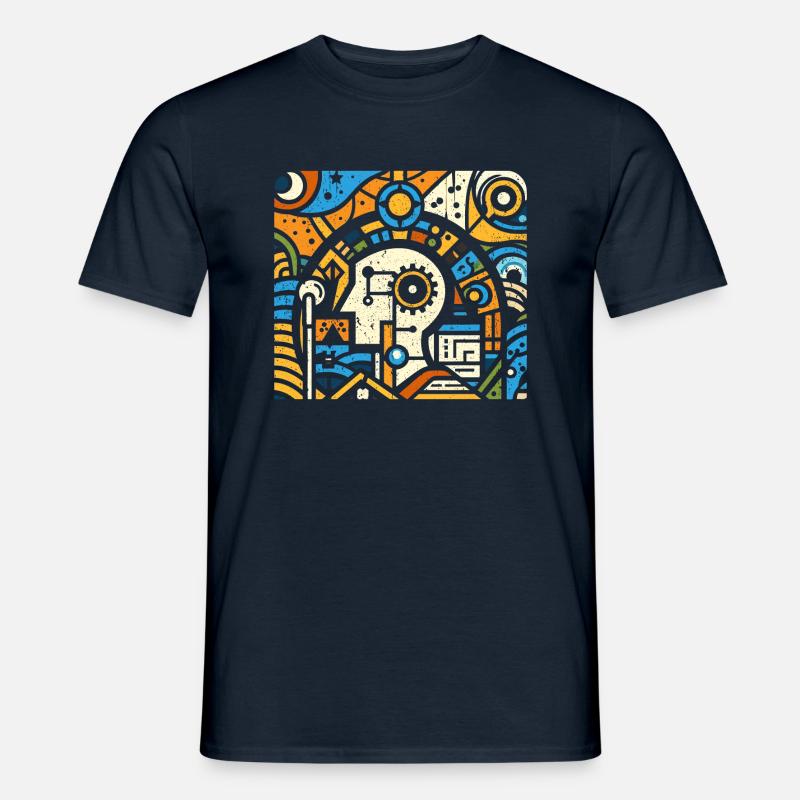 Cooles Techniker Kunst Geschenk - Männer T-Shirt - Navy