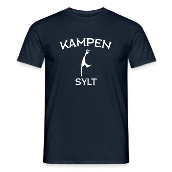Sylt - Mer du Nord - Allemagne - Kampen - Île - T-shirt homme - marine - Devant - AI Model Male 178 light (178cm)